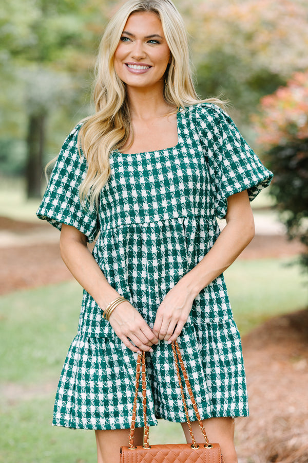 Never Left Behind Hunter Green Houndstooth Mini Dress Shop the Mint Never Left Behind Hunter Green Houndstooth Mini Dress Shop the Mint