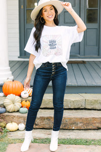 Here Comes Fall White Graphic Tee