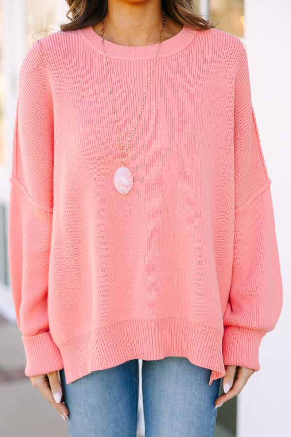 Give You Joy Coral Pink Dolman Sweater Shop the Mint