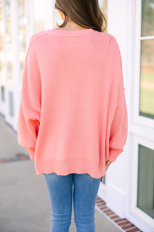 Give You Joy Coral Pink Dolman Sweater Shop the Mint
