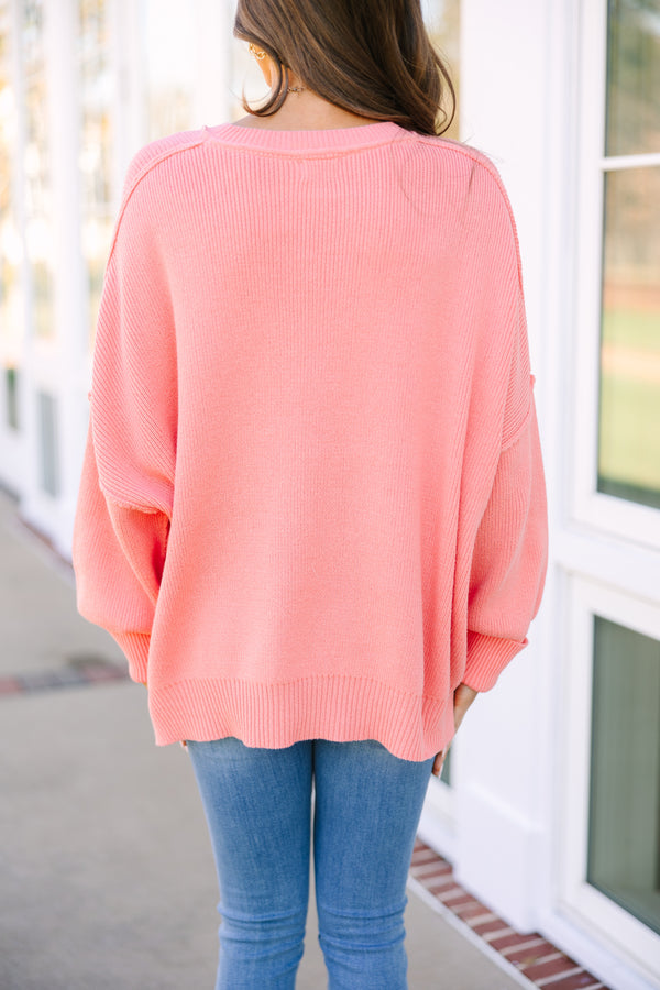 Give You Joy Coral Pink Dolman Sweater – Shop the Mint