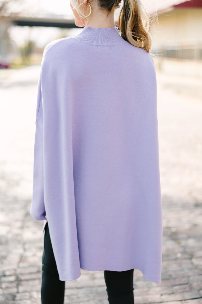 Lavender Jesus Mock Neck Sweatshirt main image 0