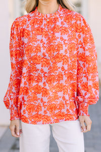 Can't Change Pink Abstract Blouse