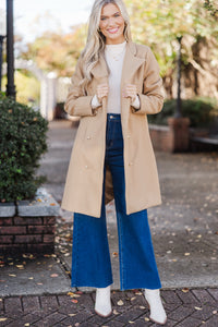 City Streets Camel Brown Coat