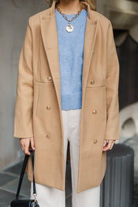 City Streets Camel Brown Coat