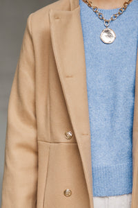 City Streets Camel Brown Coat