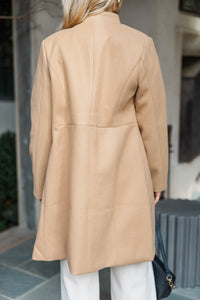 City Streets Camel Brown Coat