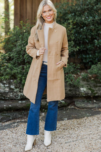 City Streets Camel Brown Coat