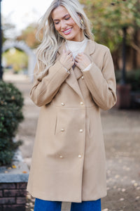 City Streets Camel Brown Coat