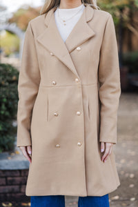 City Streets Camel Brown Coat