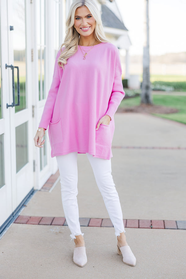 Loving My Life Pink Pocket Tunic