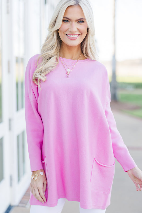 Loving My Life Pink Pocket Tunic