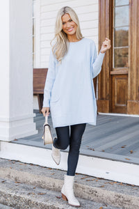 Loving My Life Light Blue Pocket Tunic