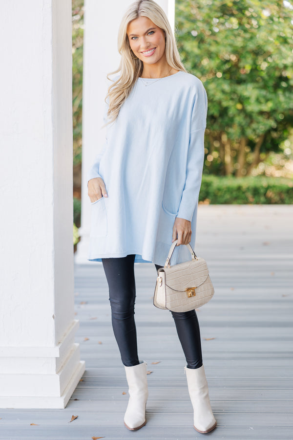 Loving My Life Light Blue Pocket Tunic