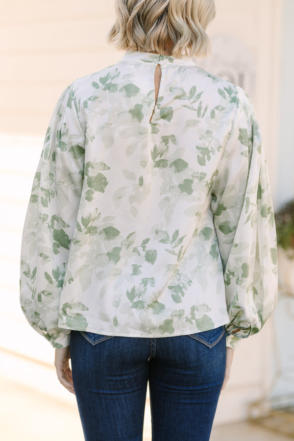 On My Mind Green Floral Blouse Shop the Mint