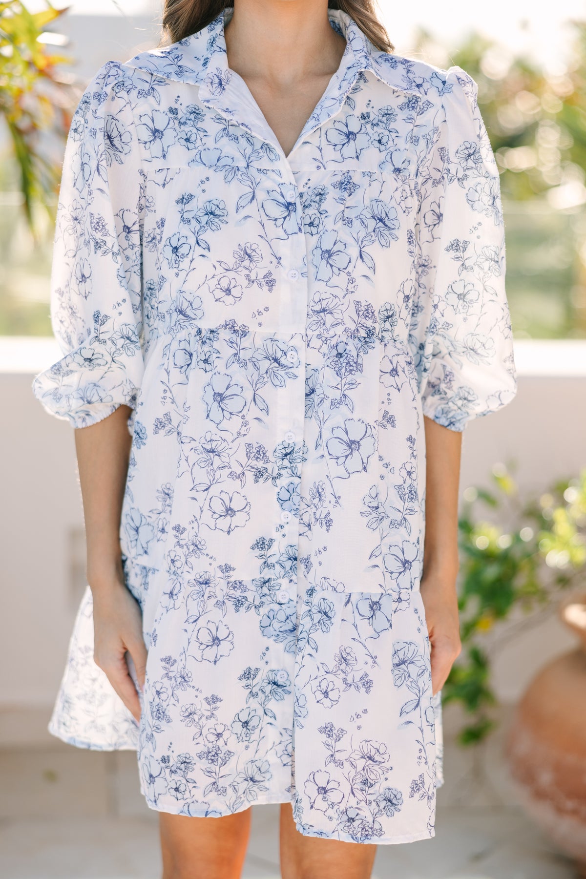 On Your Way Light Blue Floral Babydoll Dress – Shop the Mint