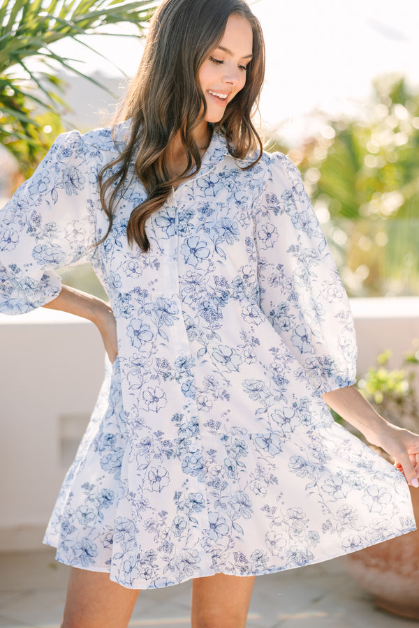 On Your Way Light Blue Floral Babydoll Dress – Shop the Mint