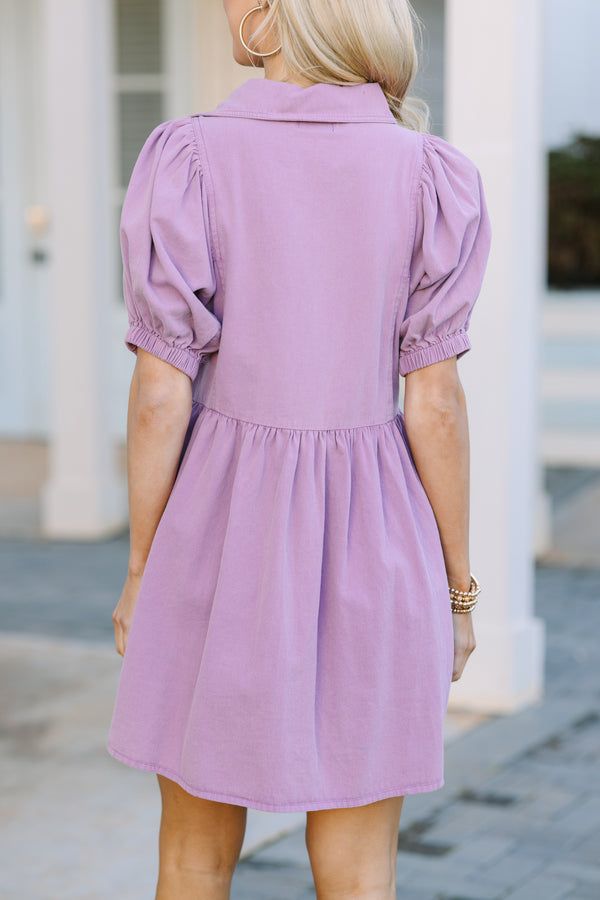 Well Known Lavender Denim Babydoll Dress Shop the Mint Well Known Lavender Denim Babydoll Dress Shop the Mint