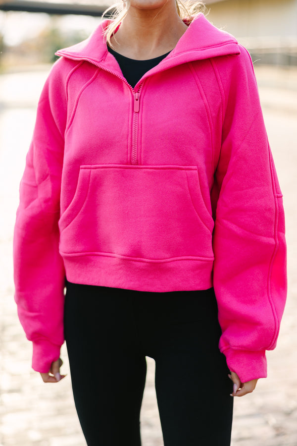 Get Your Jingle On Pullover in Fuchsia main image 1