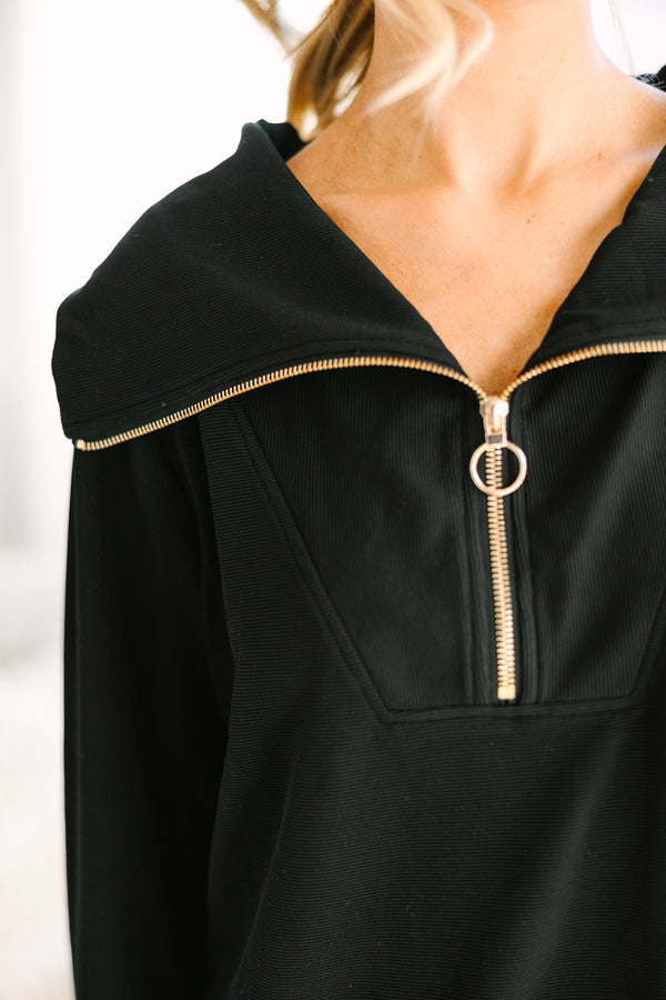 Today's The Day Black Quarter Zip Pullover
