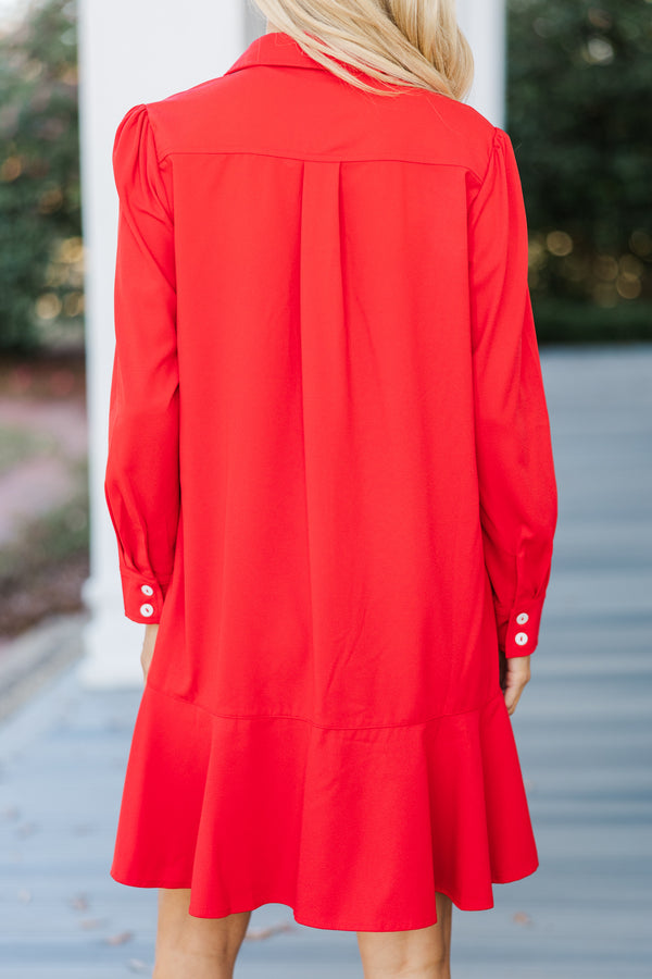 Share Your Story Red Shirt Dress