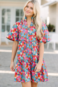 blue floral dress, floral dresses, online boutique