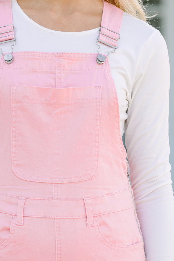 pink overall dress outfit Corduroy Overall Dress