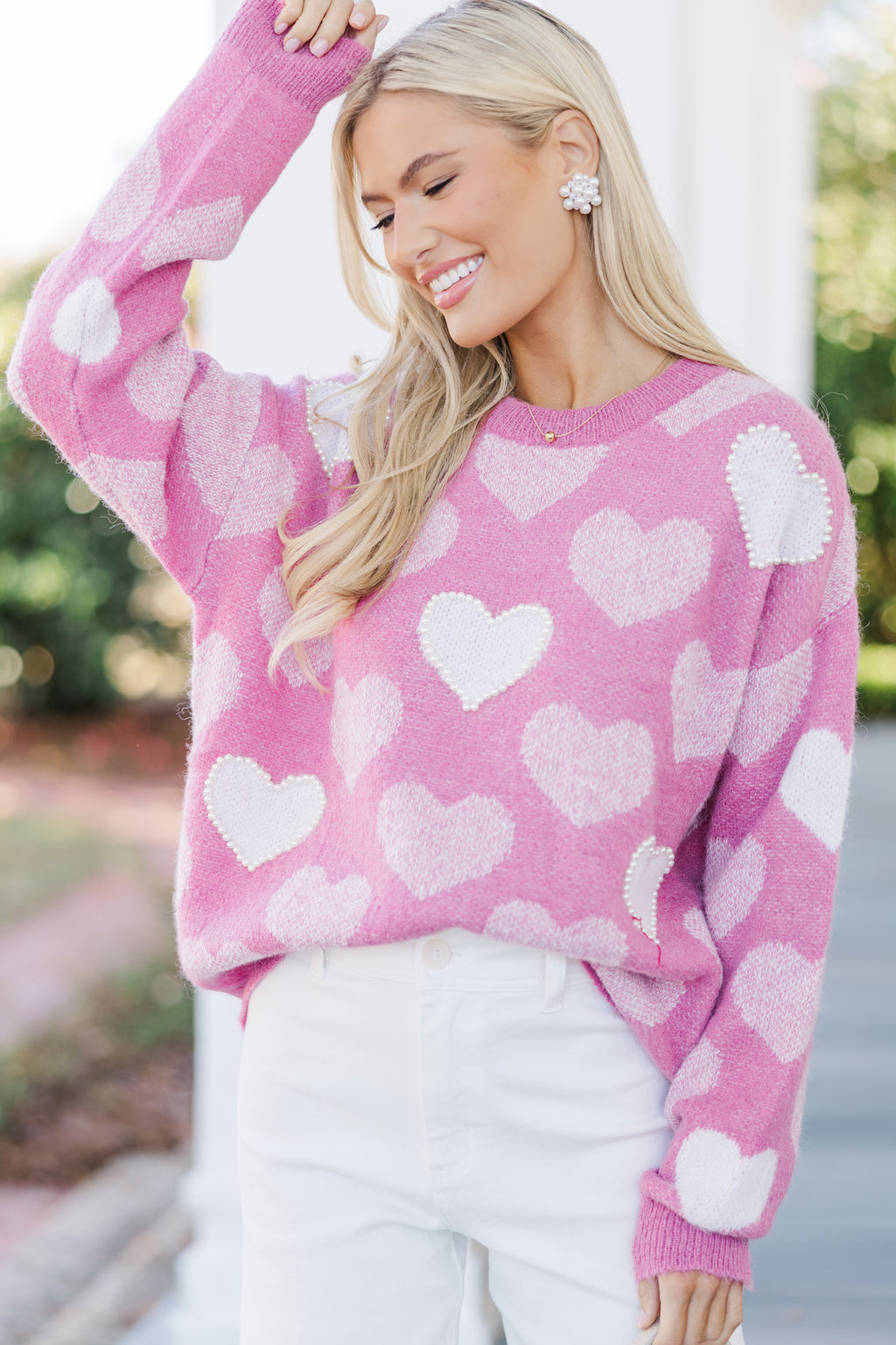 ミュージシャン projectR Heart P Knit 110888.Feeling-The-Love-Pink-