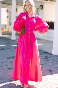 All For You Pink Maxi Dress