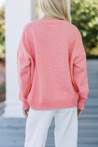 With Love Pink Script Sweater