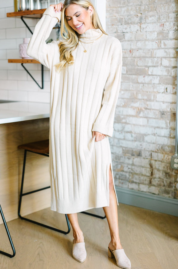 Njoy Pod Won't Hit What You Need Oatmeal Brown Midi Sweater Dress Shop the Mint Njoy Pod Won't Hit What You Need Oatmeal Brown Midi Sweater Dress Shop the Mint