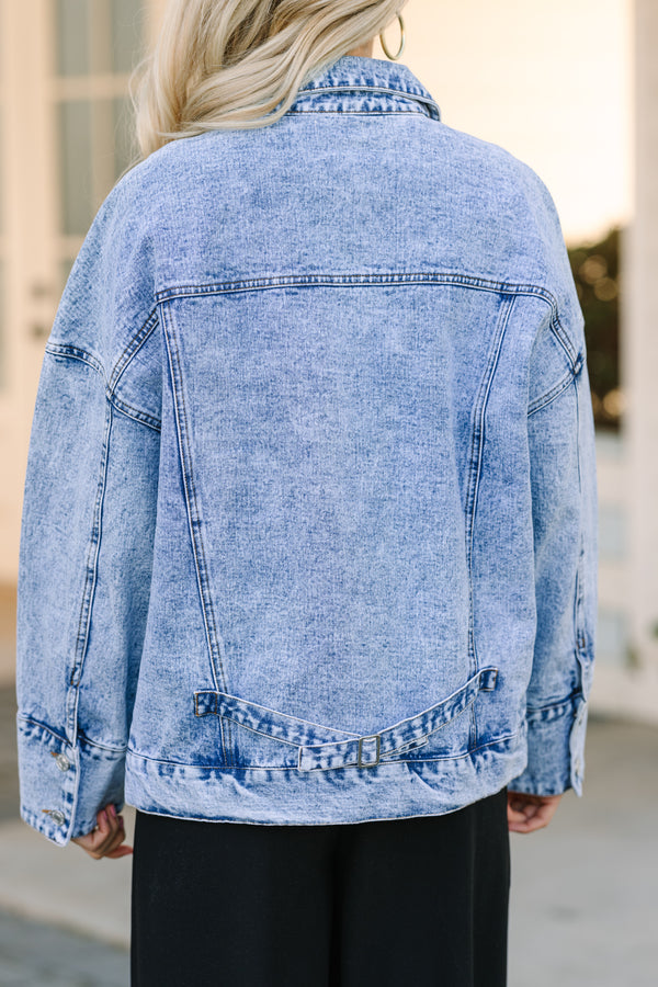 Raleigh Ruffled Raw Hem Denim Jacket – Allie and Me Boutique