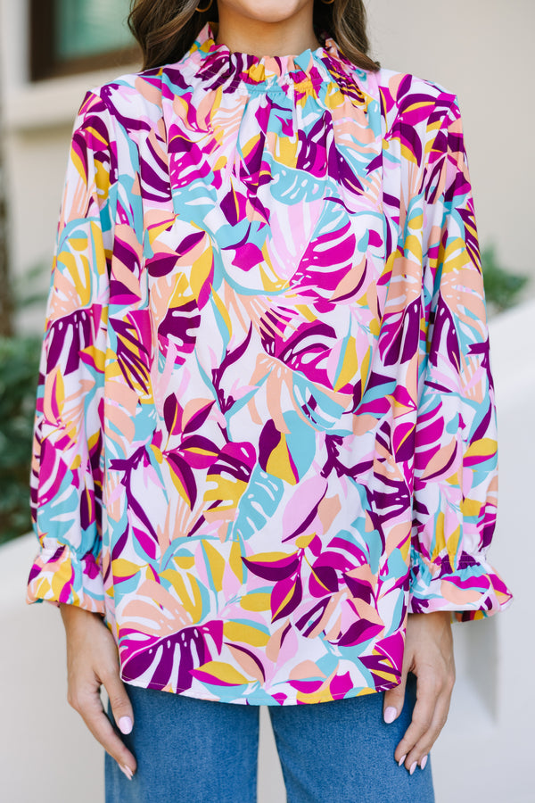 Violet Blouse in Fuschia/Teal Floral main image 1