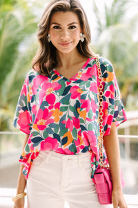 Couldn't Be Better Pink Floral Top