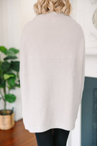 The Slouchy Gray Mock Neck Tunic