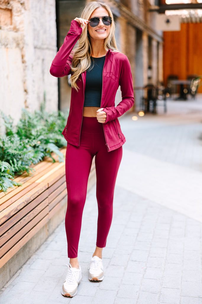 On Your Terms Burgundy Red Jacket – Shop the Mint