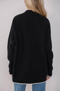 On The Line Black Mock Neck Sweater