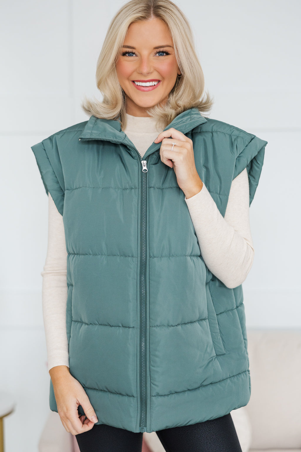 トップス [OAMC H BEAUTY&YOUTH] QUILTING VEST MINT Make You Happy Army Green Quilted Vest – Shop the Mint