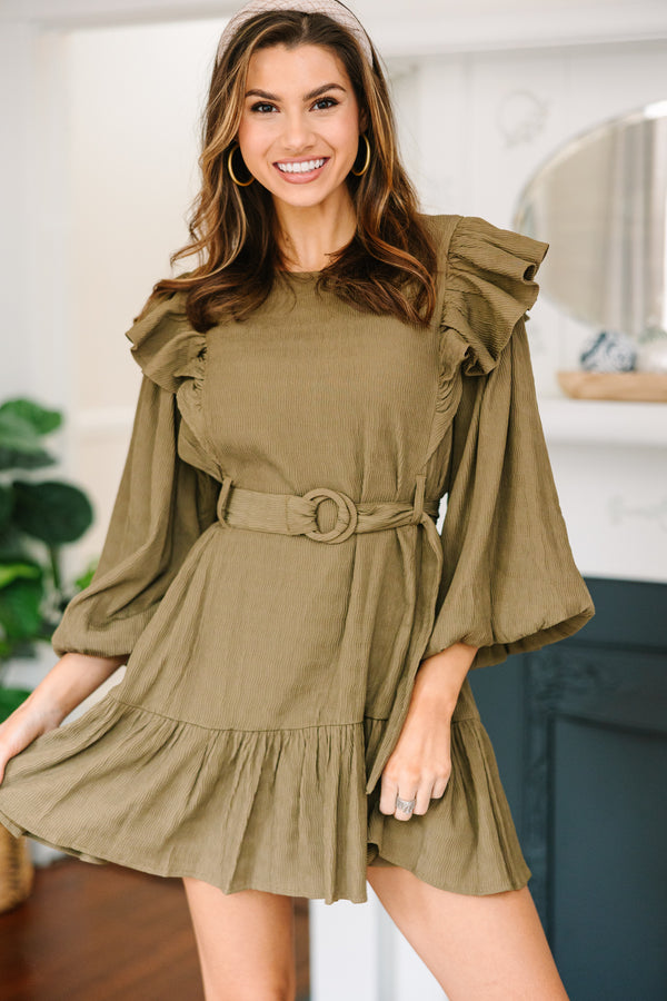 In Your Heart Olive Green Textured Dress, Large - The Mint Julep Boutique | Women's Boutique Clothing In Your Heart Olive Green Textured Dress, Large - The Mint Julep Boutique | Women's Boutique Clothing