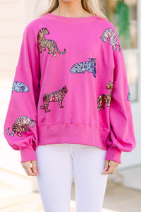 sequin pullover, tiger pullover, casual pullovers