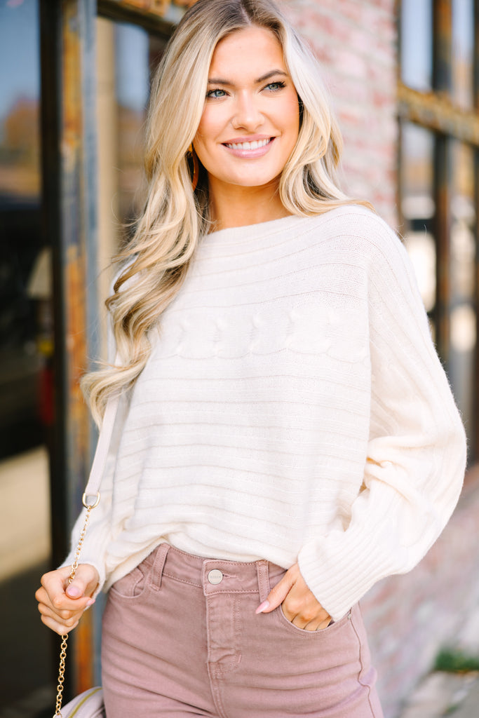 Watch It Go Ivory White Sweater – Shop the Mint
