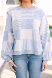 In This Moment Blue Colorblock Sweater