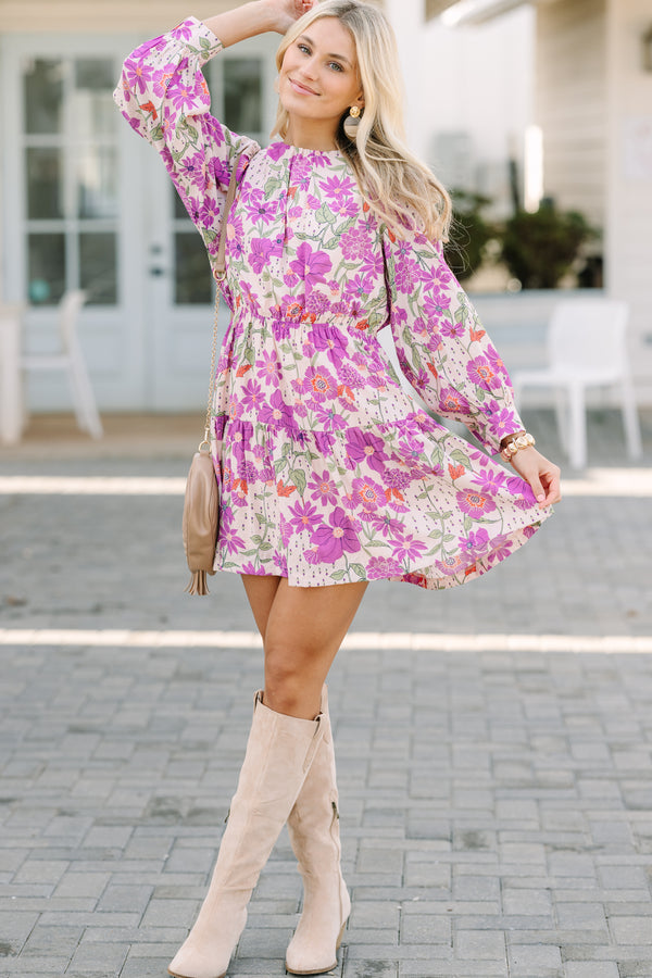 Just Imagine Lilac Purple Floral Dress Shop the Mint Just Imagine Lilac Purple Floral Dress Shop the Mint
