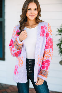 Never Miss OUt lavender Purple Floral Cardigan – Shop the Mint