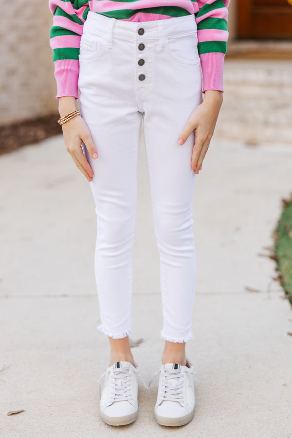 Girls KanCan: Going Up White High Waist Skinny Jeans