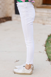 Girls KanCan: Going Up White High Waist Skinny Jeans