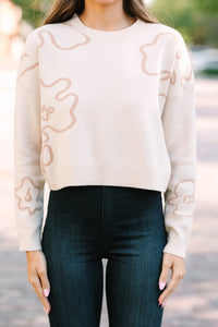 It's All A Dream Taupe Brown Sweater