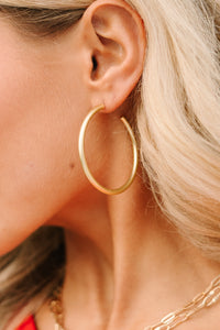 All For You Gold Hoops