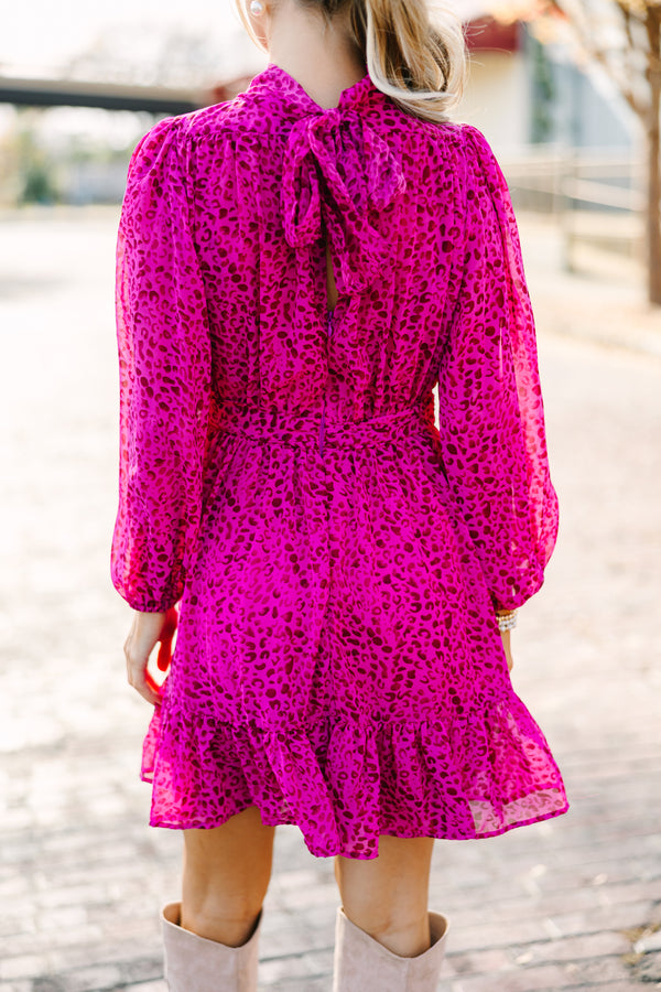 leopard dress, long sleeve dress, pink dresses for women, boutique dresses
