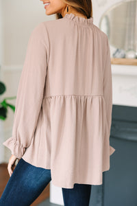 neutral blouses, versatile blouses, babydoll blouse, cute online boutique 